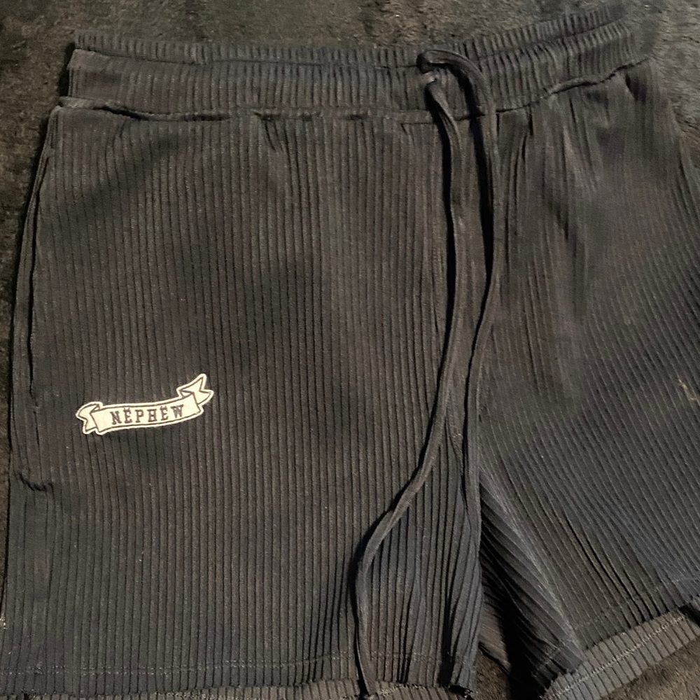 Black Nephew Ribbed Shorts - Picture 2 of 2